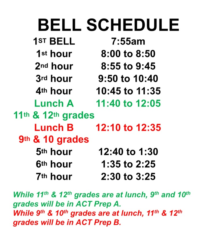 HS Bell Schedule